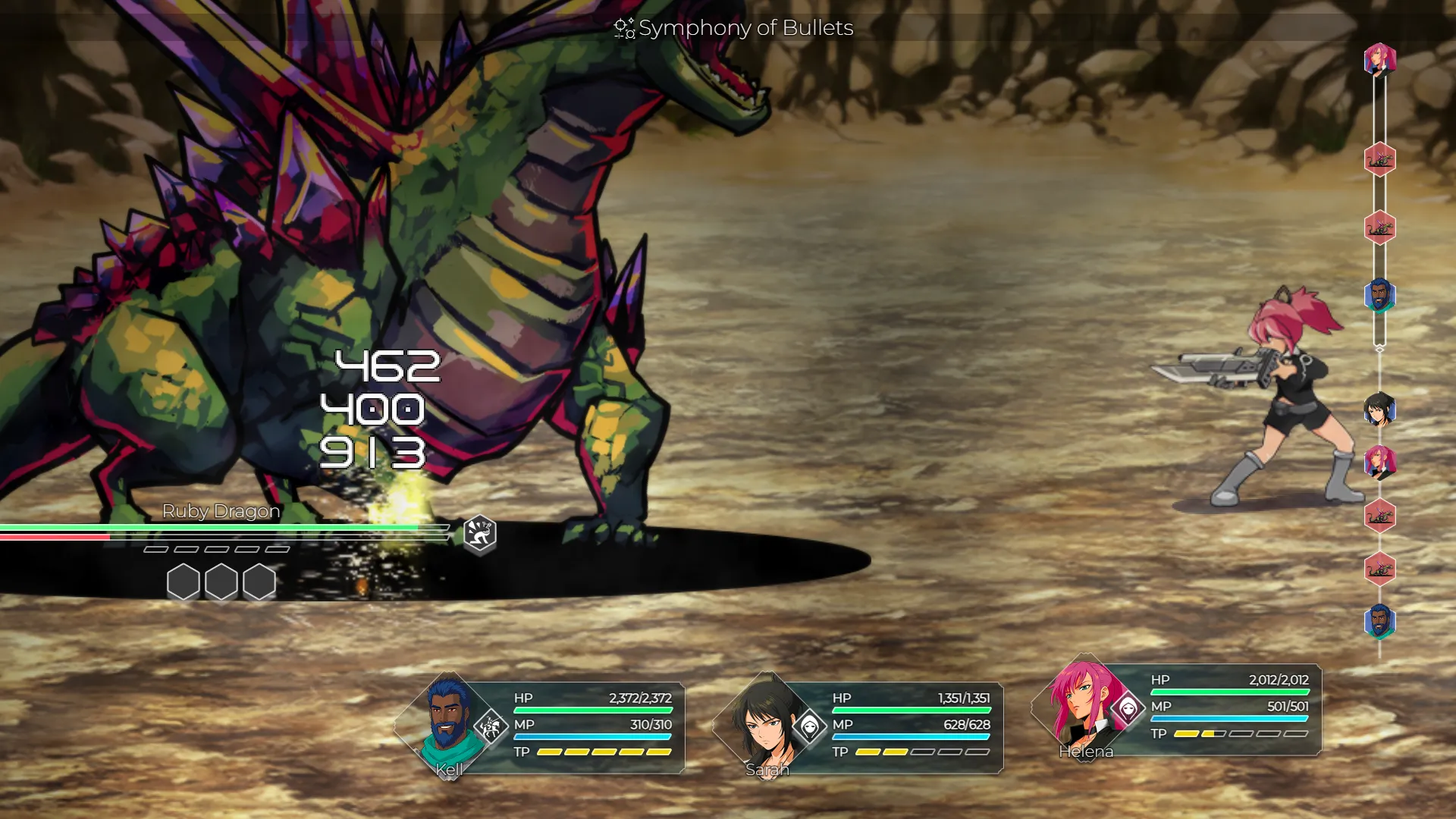 Combat Dealing Damage to a Dragon Screenshot